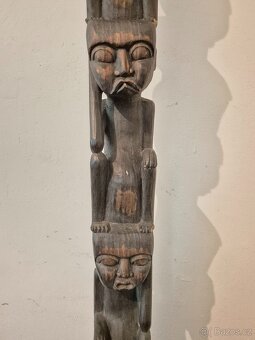 Vysoká africká socha výjimečný dekorativní kus - 2