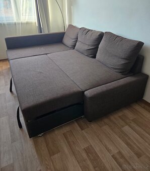 Rohová rozkládací sedačka s úložným prostorem - 2