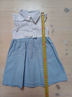 Bílomodré šaty vel 86 - 92 - 2