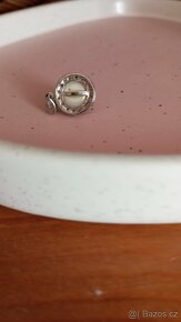přívěšek s perlou a zirkony ve stříbře (Ag) - 2
