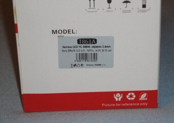 Kamera CCD 700TVL YC-686W-V, objektiv 3,6mm, OSD, Sony čip - 2
