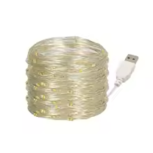 Prodám nové světýlka teplá bíla na usb, 1 m - 2