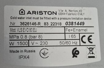 NOVÉ - Bojler Ariston VELIS EVO 80 - 2