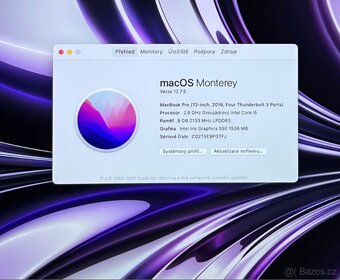 MacBook Pro 13" 2016 /8GB RAM/Intel i5/256GB SSD/ Záruka - 2