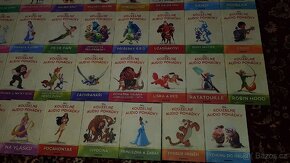 Dětské pohádkové knížky Disney - 47 ks bez CD + 7 figurek - 2