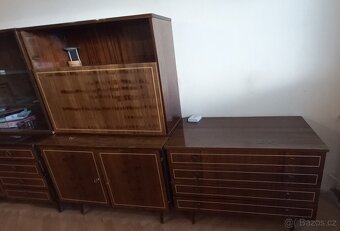 Retro/Vintage masivní lakovaná obývací stěna za odvoz - 2