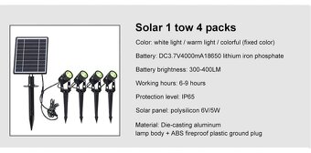 Solární zahradní osvětlení 4 in 1 IP65 - 2