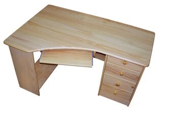 Rohový psací stůl - borovice - 2