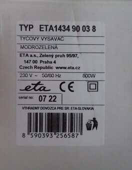 Vysavač tyčový ETA 800 W - 2