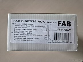 Nové dveřní bezpečnostní kování FAB BK625/92 IROX - 2