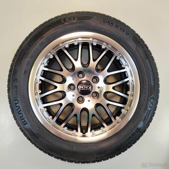Letní Dotz 6,5Jx15 5x100 ET35 pneu Barum 195/55R15 -TOP stav - 2