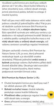 Granule BRIT PREMIUM BY NATURE senior L XL 15kg - 2