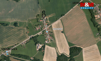 Prodej pozemku s rozestavěným domem,834 m² Trocnov u Borovan - 2