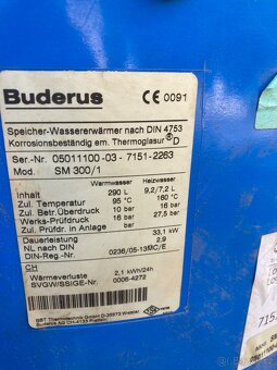 Akumulační nádrž bojler Buderus 300l - 2