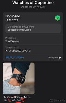 Apple watch - luxusní titanový náramek, článkový tah - 2