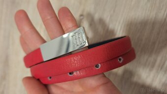 Tmavě růžový tenký pásek Tommy Hilfiger - 2