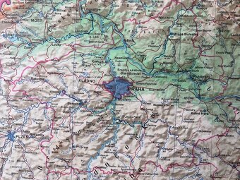 Retro školní mapa ČSSR - Československo - 2