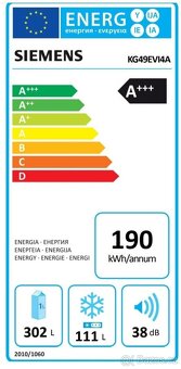 Velká lednice s mrazákem Siemens - 2017065 cm - 2