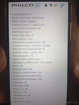 Prodám pračku značka philco - 2