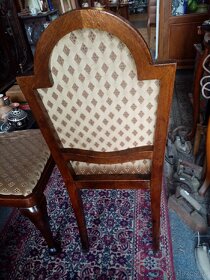 Starožitné párové židle nové čalounění po renovaci - 2