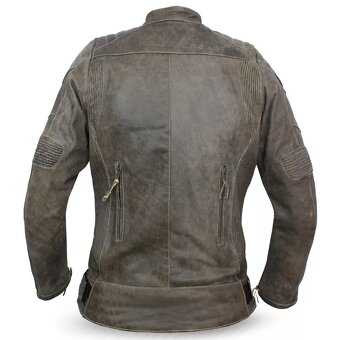 Moto Dámska Kožena Hnedá Bunda 2 V 1 Velk.XS Osob.Aj Poštou - 2