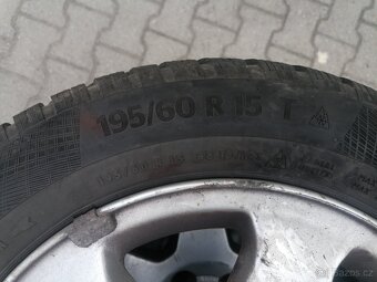 Litá kola+ zimní pneu 195/60 R15 - 2