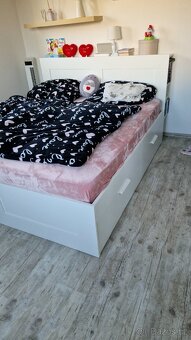 BRIMNES Rám postele s úl. prostorem a čelem - 2