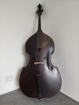 Kontrabas 4/4 dřevěný celomasiv, nádherný zvuk - 2
