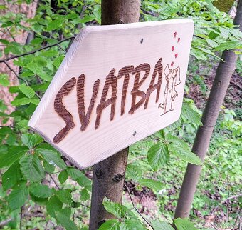 Dřevěné svatební dekorace - 2