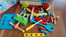 Dřevěný zatloukací autobus - 2