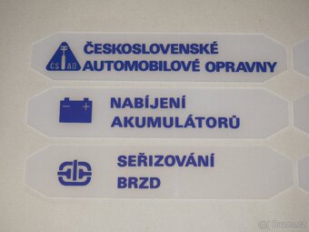 ČSAO cedulky z opravny vozidel 80. léta - 2