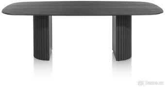 Designový jídelní stůl Pavie – dub, 240 cm, černý - 2