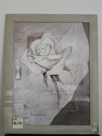 Obrazy krásné,velké,top stav 3 ks,malé malované sig.obrázky - 2