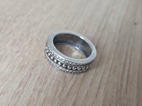 Nový dámský stříbrný prsten prstýnek 925 široký i jako dárek - 2