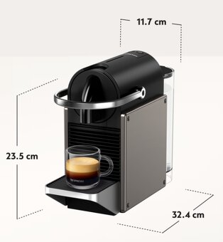 Prodám NOVÝ Nespresso Pixie Redesign Titan - 2