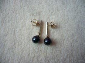 Strieborne nausnice s perlami - 2