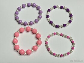 Náramek růžovo nebo fialovo bílý - 2