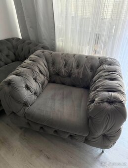 Chesterfield samet 3+2+1 - 2