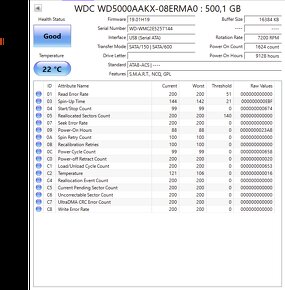 HDD WD 500GB WDC WD5000AAKX-08ERMA0 - 2