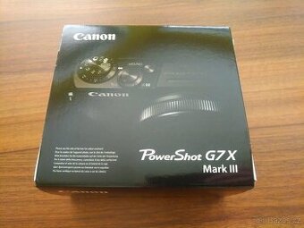 Canon G7X Mark III NOVÝ nerozbalený CZ distribuce záruka - 2