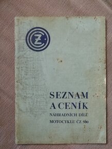 2x příručka ČZ 500 návod + seznam dílů - 2