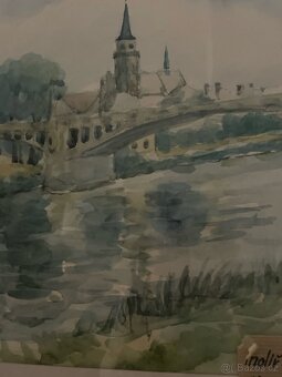 Nymburk-pohled na kostel od řeky,siig.V.HANUŠ - 2