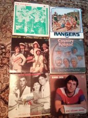 Trampské a country lp desky. - 2