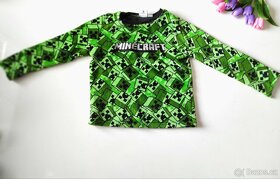 Dětské chlapecké fleece triko Minecraft s dlouhým rukávem - 2