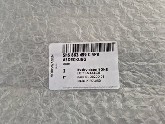 kryt nosiče zámku kufru VW Golf 8 VIII 5H6863459C 4PK - 2