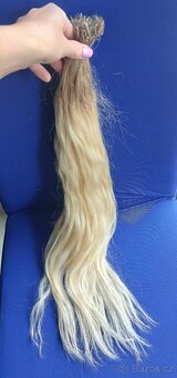 Ruské blond ombre vlasy-keratin,60cm,88g - 2