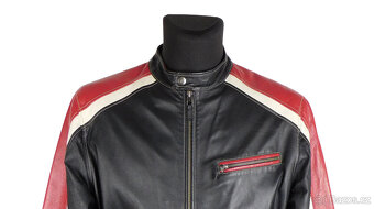 Kožená pánská zateplená barevná bunda ANGELO vel. L - 2