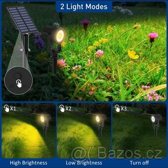 Solární zahradní LED světlo IP65 - 2