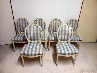 Prodám 6 x krásné antik křesílka-židle v barvě slonové kosti - 2