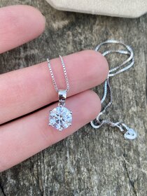 náhrdelník moissanit moissanite diamant diamantový přívěsek - 2